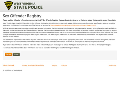 WV Sex Offender Registry